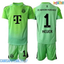 Camisa de time de futebol Bayern Munich Manuel Neuer #1 Goleiro Replicas 1º Equipamento Infantil 2025-26 Manga Curta (+ Calças curtas)